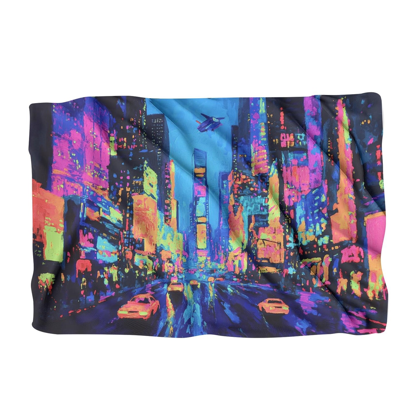 Neon Metropolis Night Blanket