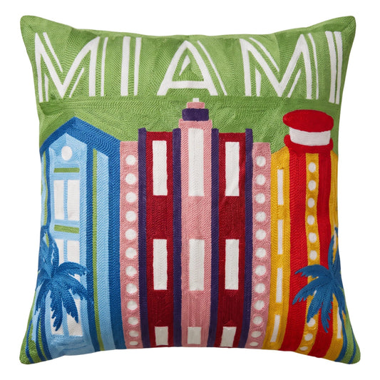 Miami Needlepoint Pillow