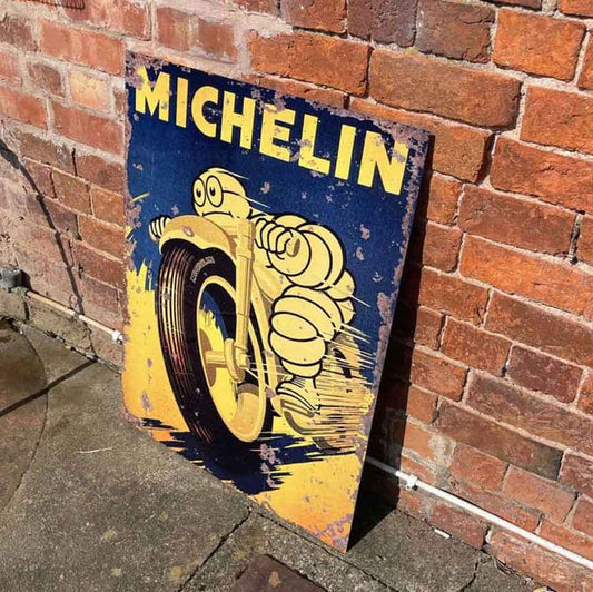 Michelin Motorcycle Tyres Metal Wall Sign