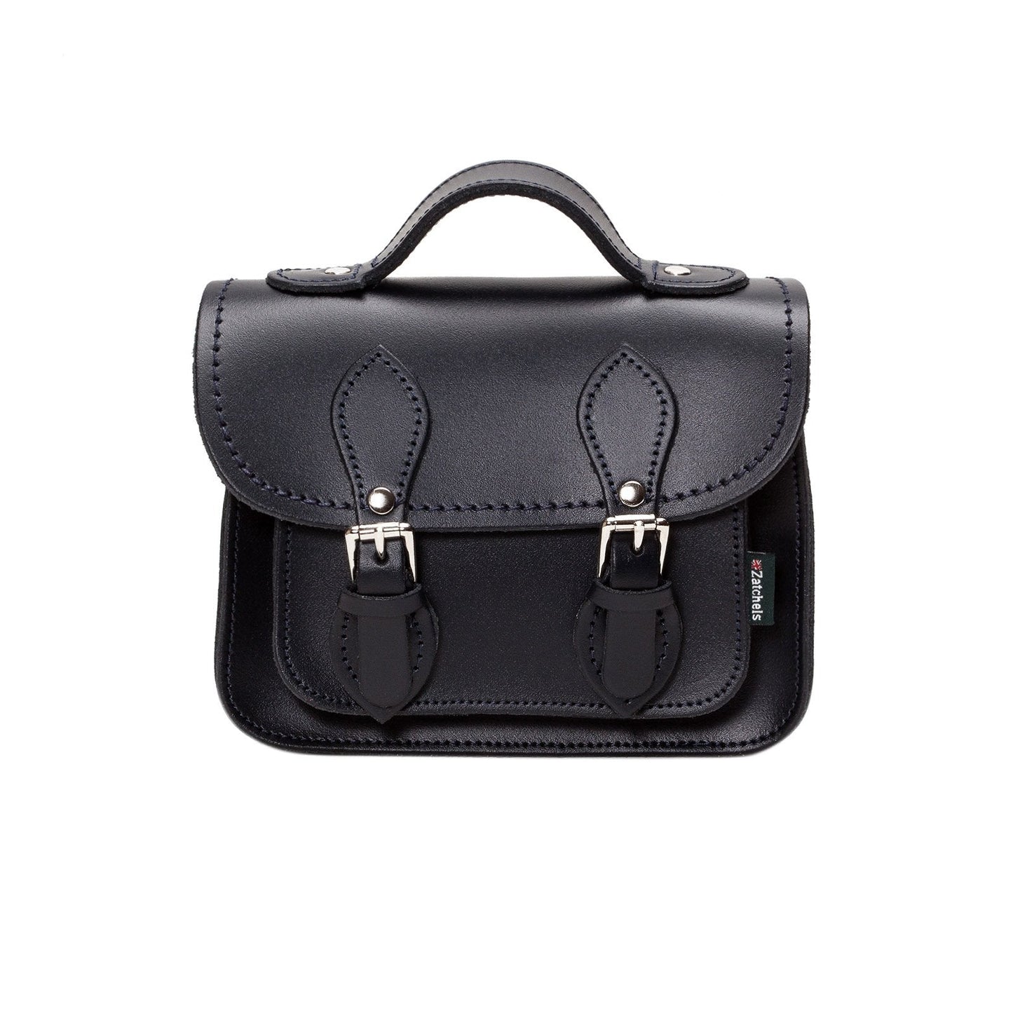 Handmade Leather Micro Satchel - Black