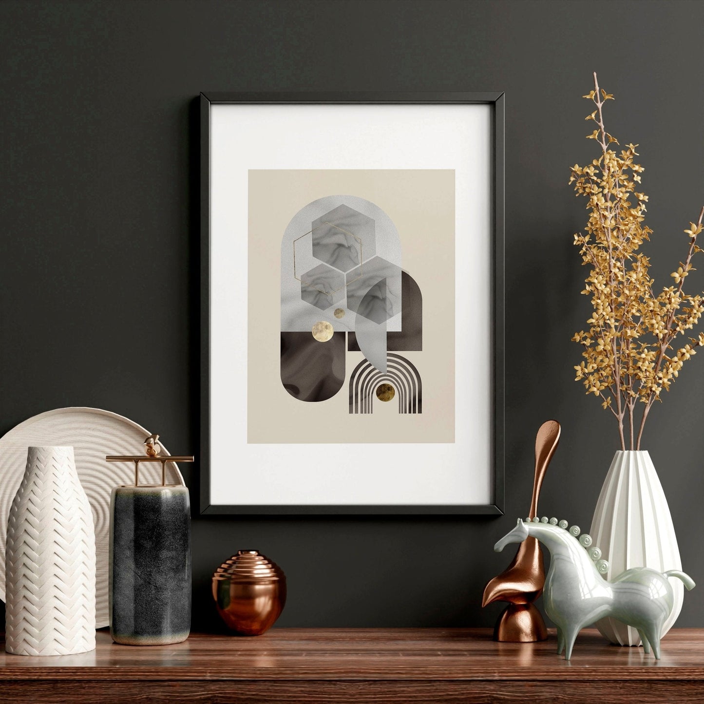 Mid century wall art | set of 3 Bedroom wall art