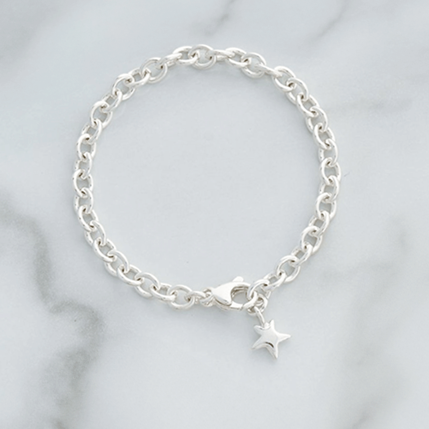 Mini Lifetime Silver Star Charm Bracelet