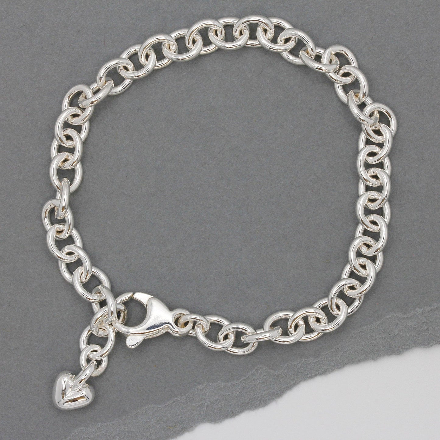 Mini Lifetime Silver Heart Charm Bracelet