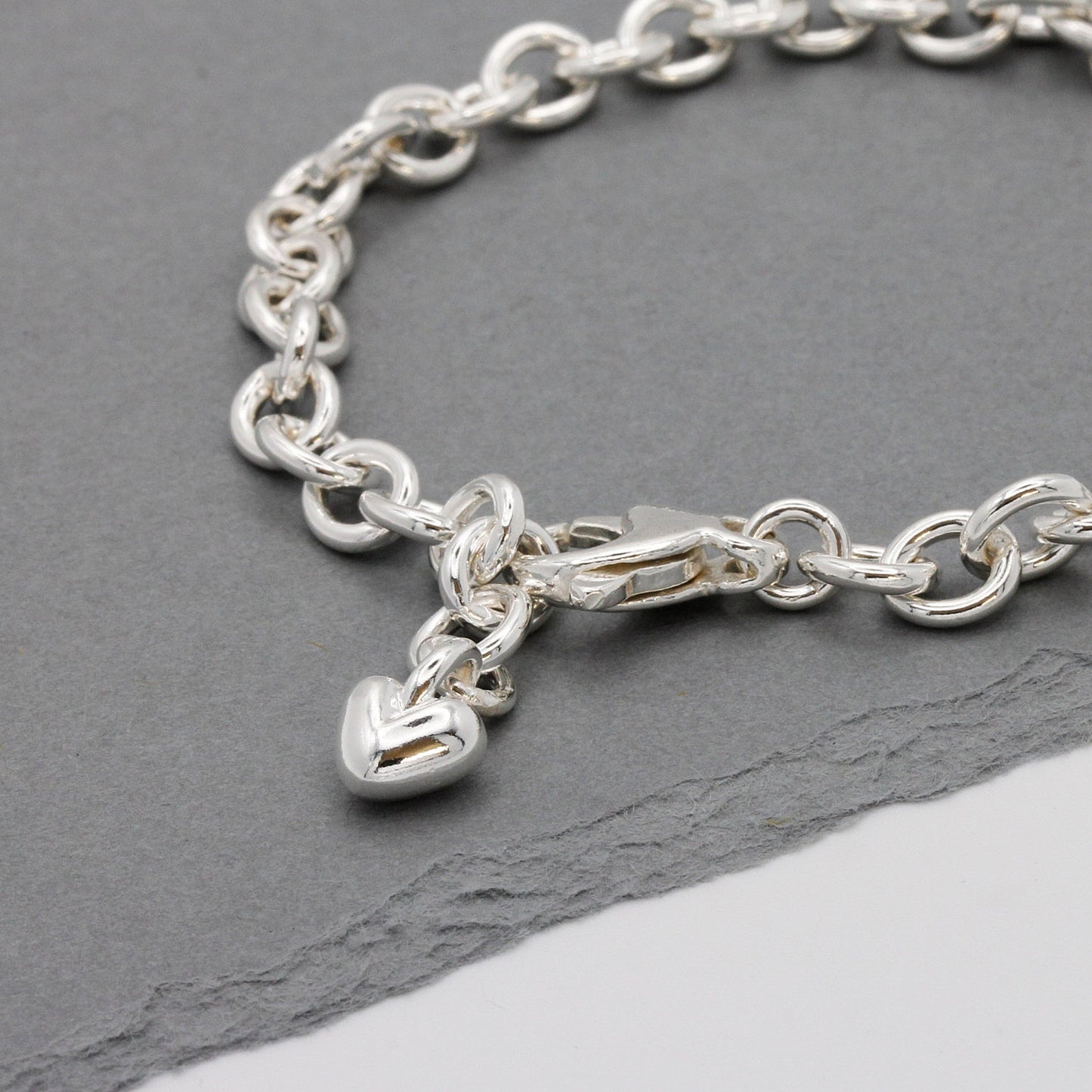 Mini Lifetime Silver Heart Charm Bracelet