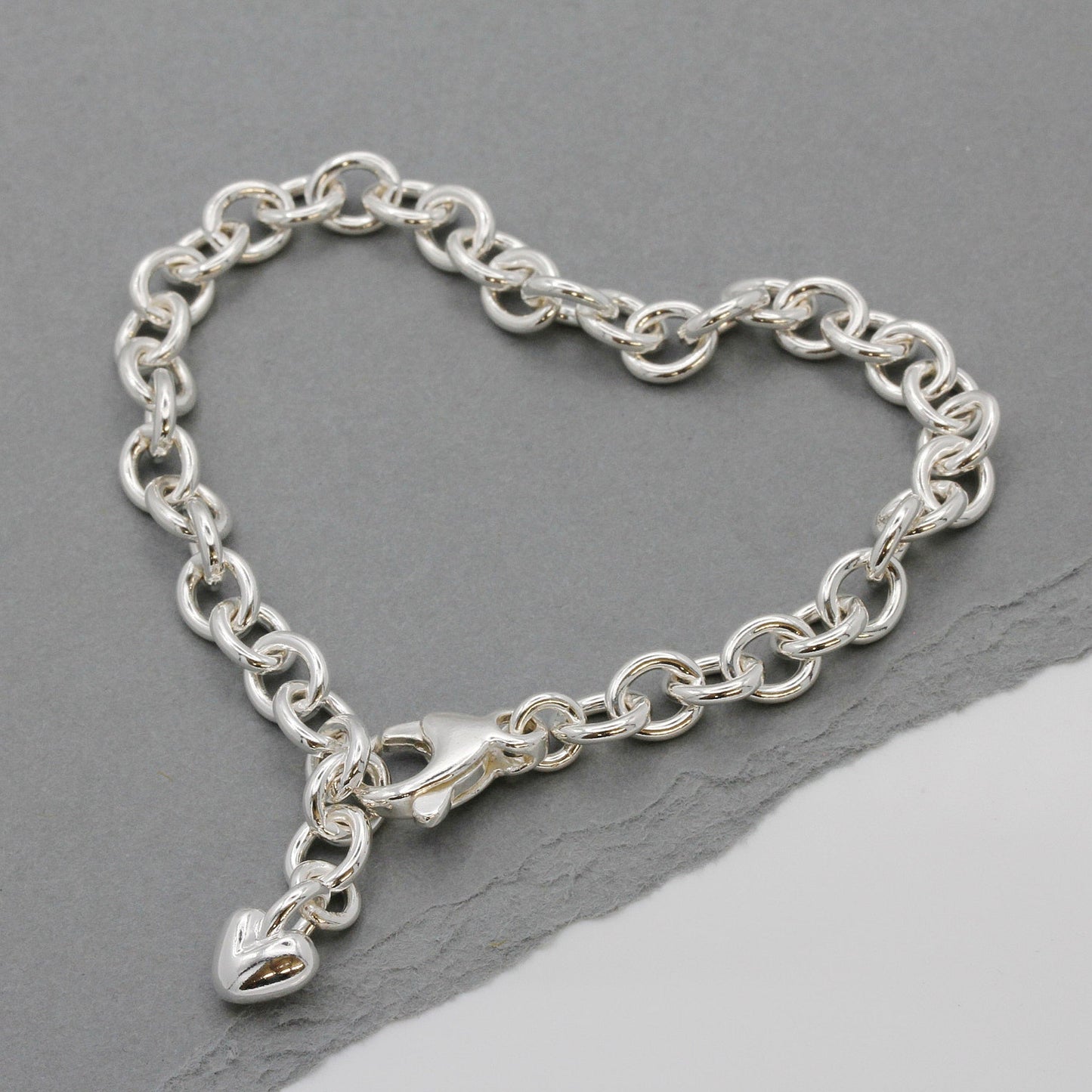 Mini Lifetime Silver Heart Charm Bracelet