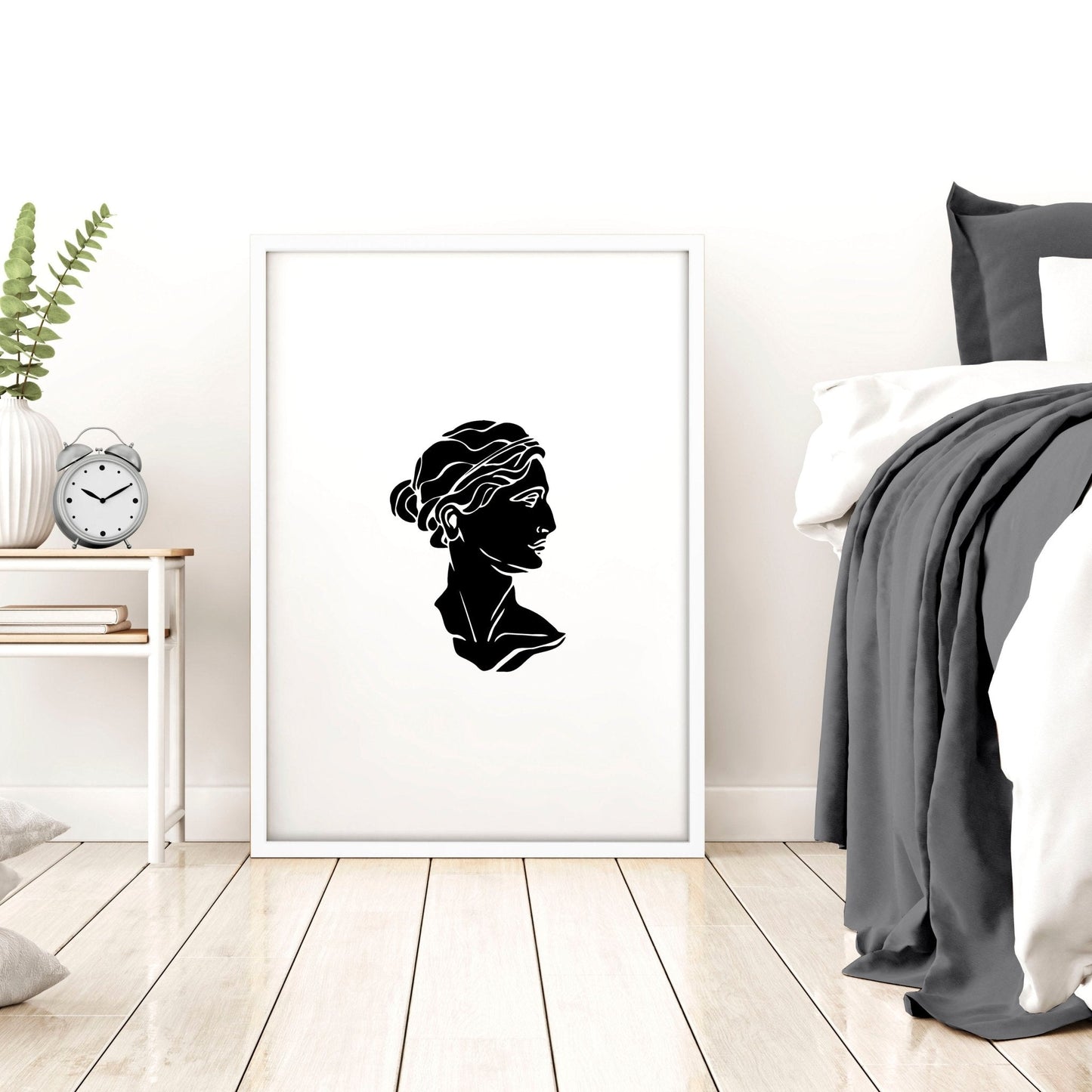 Minimalist Decor Bedroom | Set of 3 Sculpture Wall art Prints