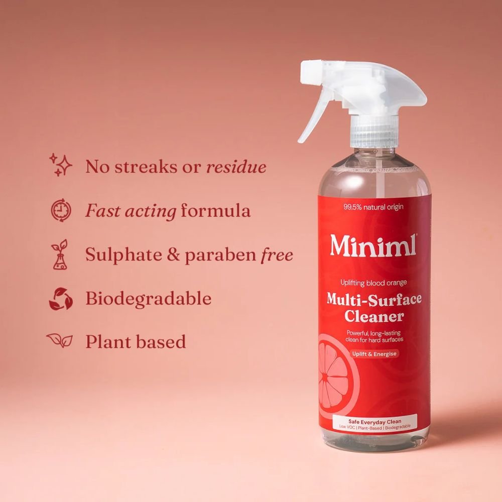 Miniml Blood Orange Multi-Surface Cleaner 1L Refill | Fast and Effective Cleaning