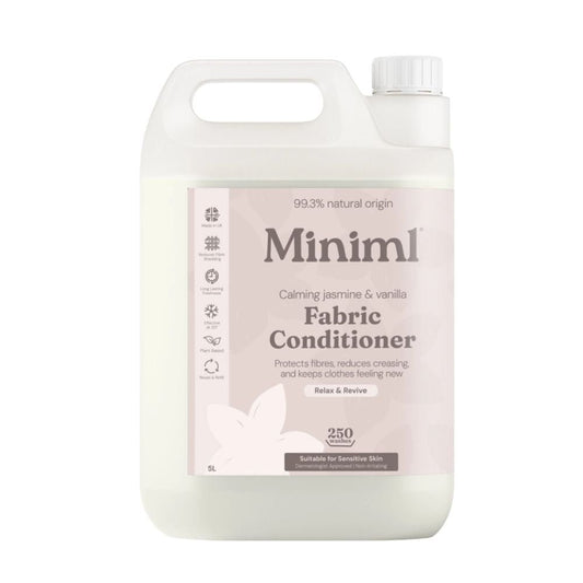 Miniml Calming Jasmine + Vanilla Fabric Conditioner 5L Refill | Soft, Long-Lasting Freshness