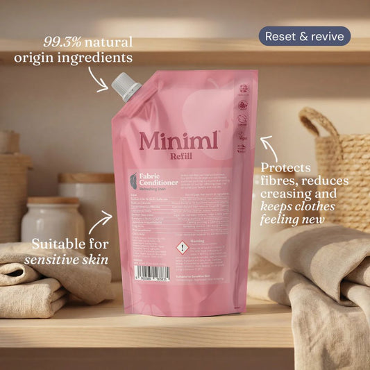 Miniml Fresh Linen Fabric Conditioner 1L Refill | Soft and Gentle Laundry Care
