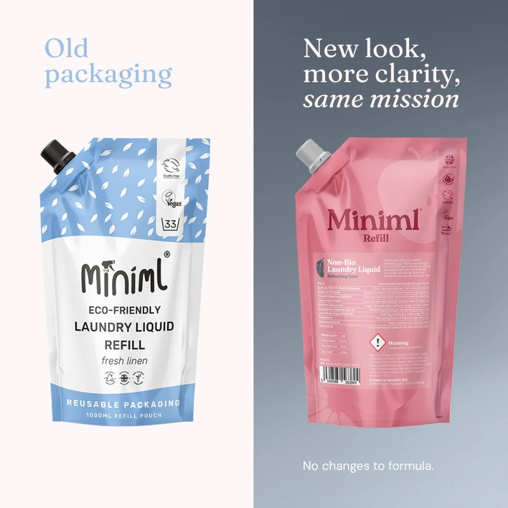 Miniml Laundry Liquid - Refreshing Linen 1L Refill | 30 Washes
