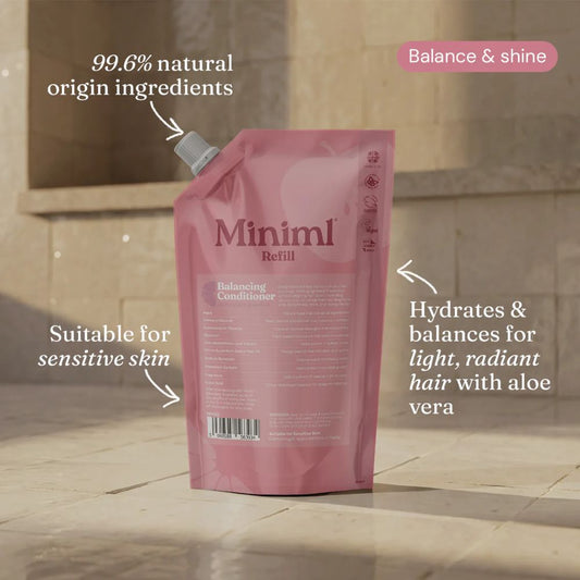 Miniml Pink Grapefruit + Aloe Vera Balancing Conditioner 1L Refill | Soft, Smooth Finish