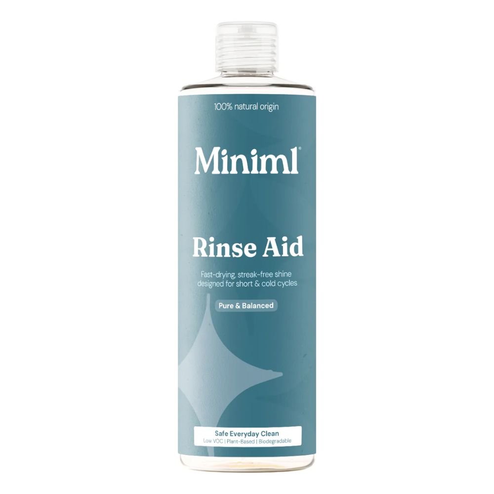 Miniml Pure Fragrance Free Dishwasher Rinse Aid 400ml Plant-Based Formula