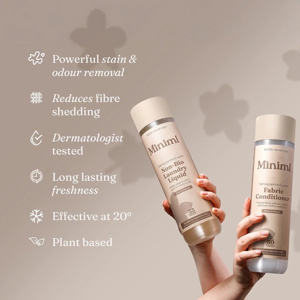 Miniml Calming Jasmine + Vanilla Fabric Conditioner 5L Refill | Soft, Long-Lasting Freshness