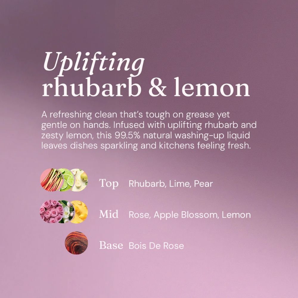 Miniml Wild Rhubarb + Lemon Washing Up Liquid 1L Refill | Powerful and Gentle