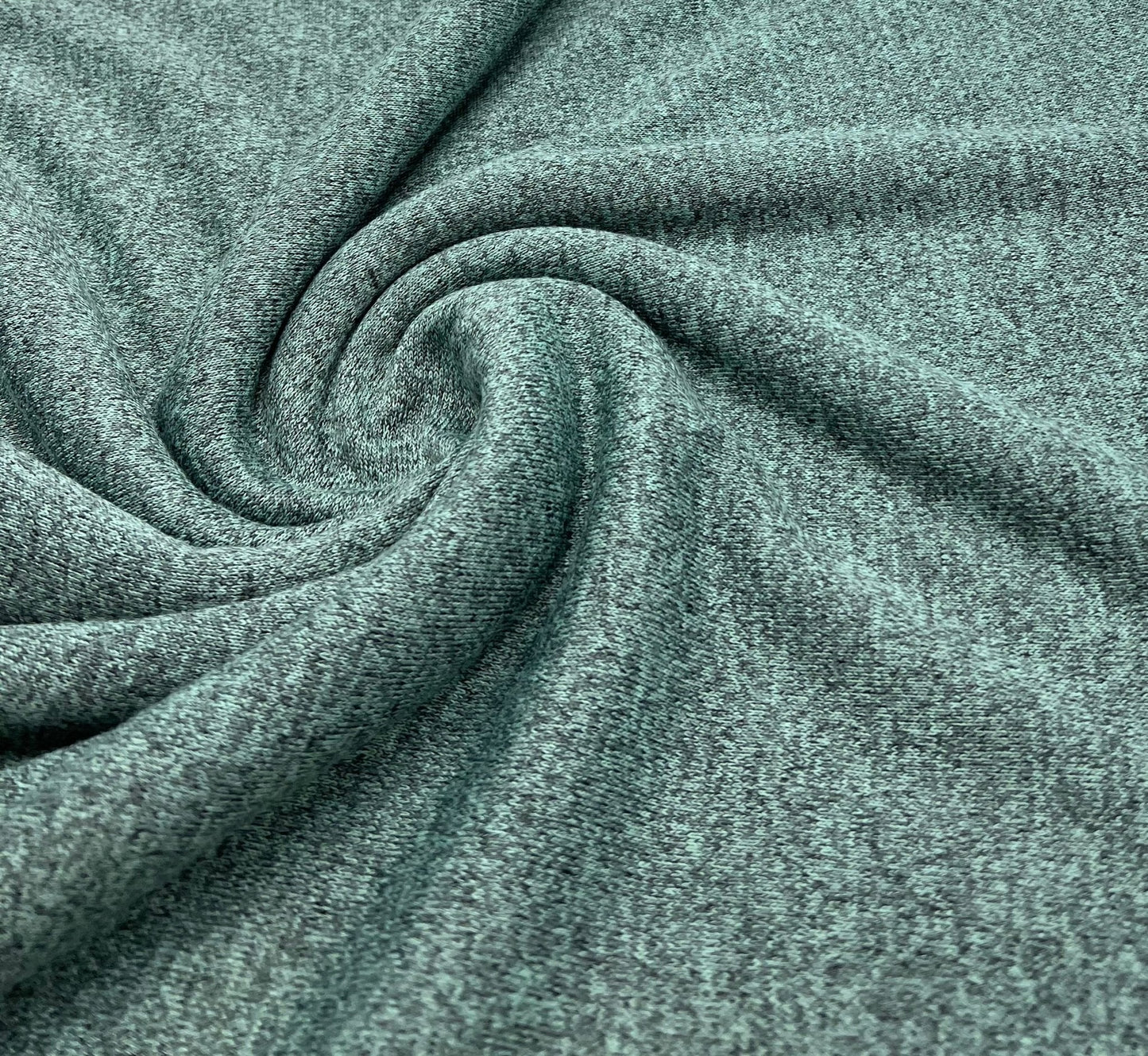 Mint Green Melange Knit Stretch Fabric