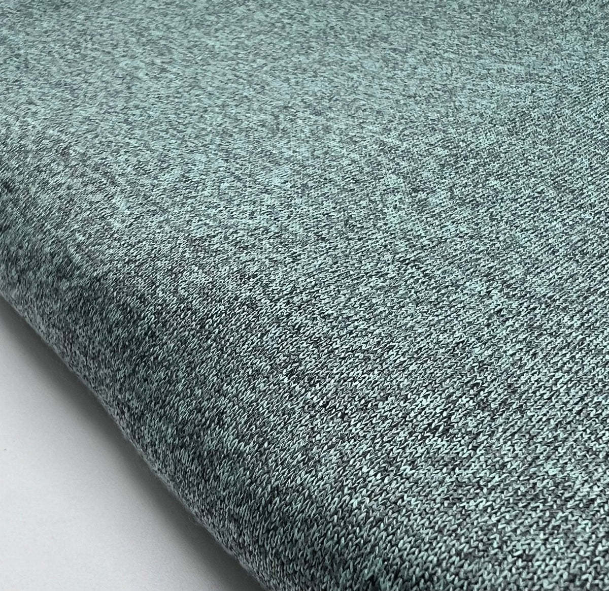 Mint Green Melange Knit Stretch Fabric