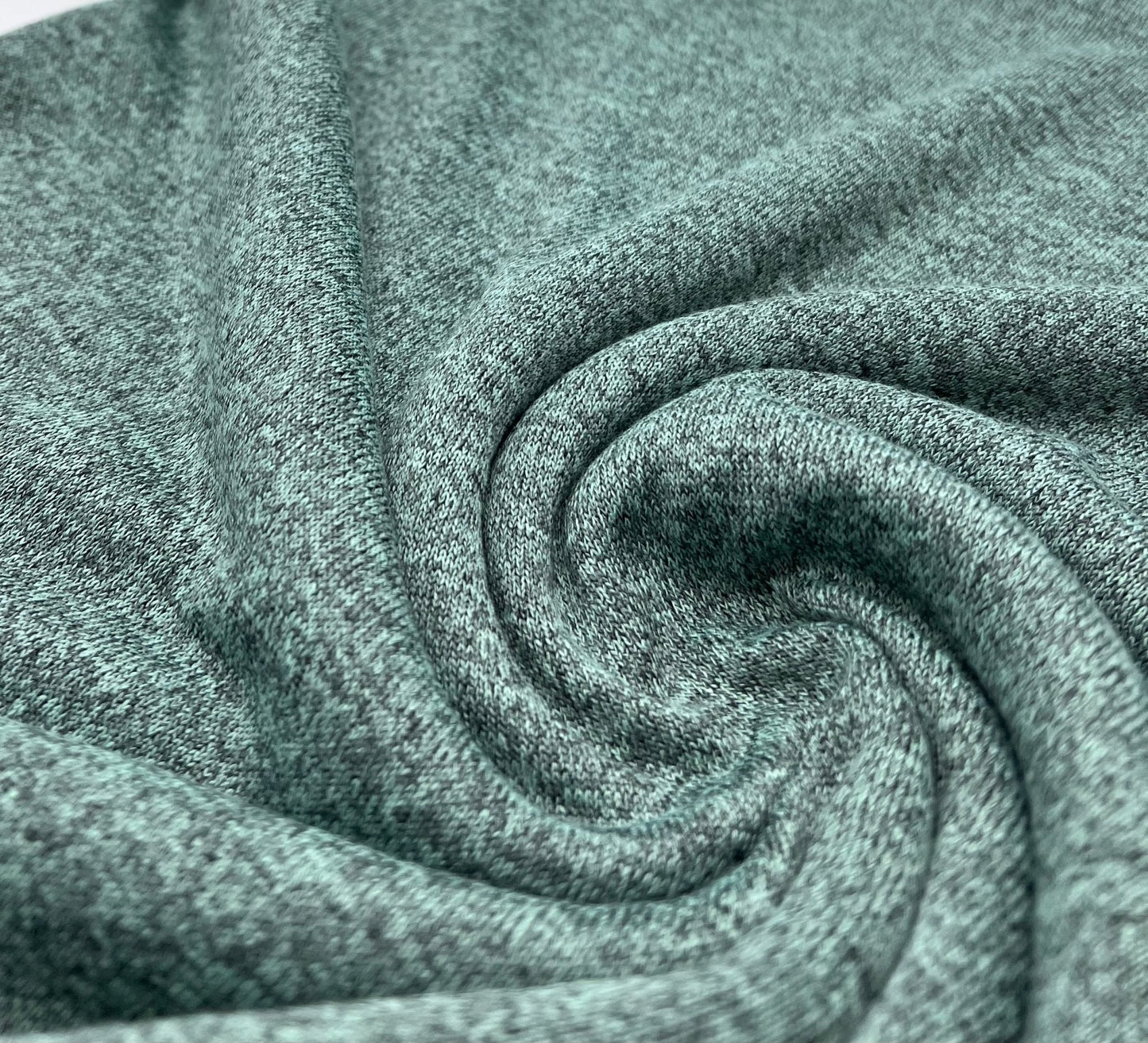 Mint Green Melange Knit Stretch Fabric