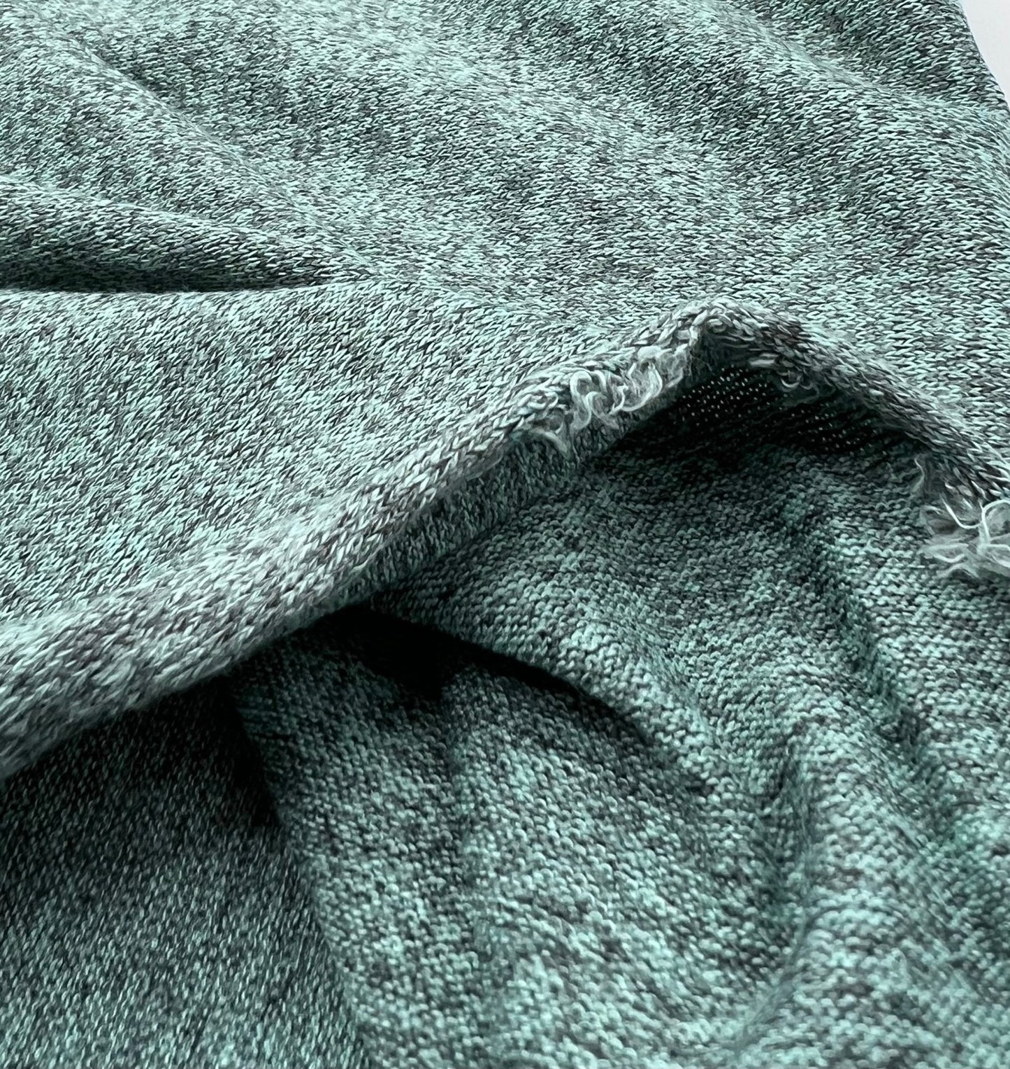 Mint Green Melange Knit Stretch Fabric