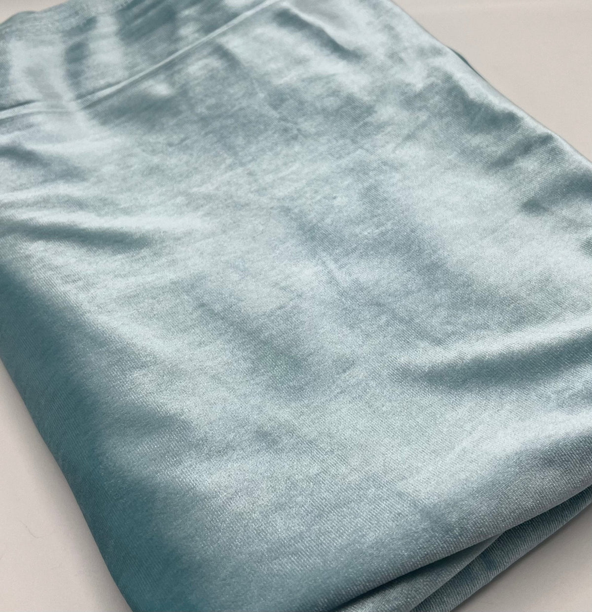 Mint Green Plain Velour Spandex Stretch Fabric