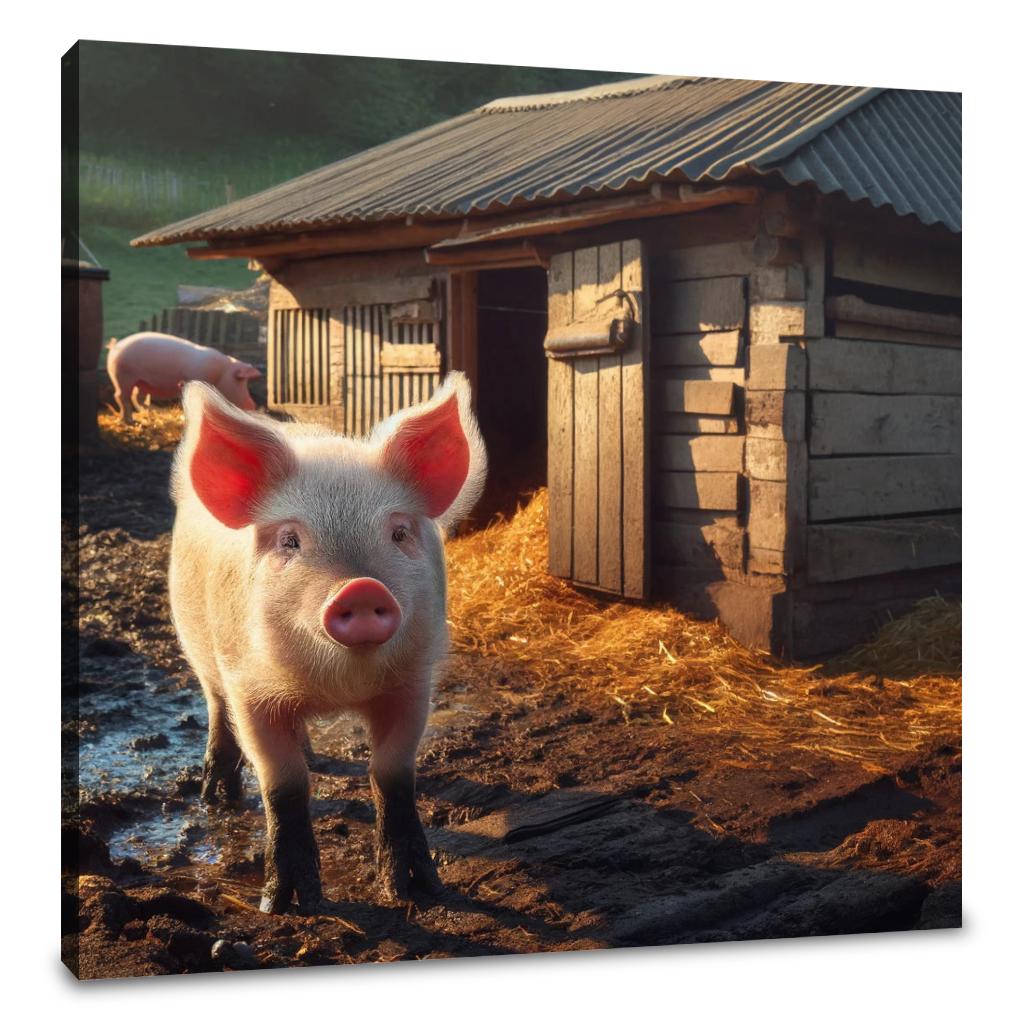 Farmyard Morning Canvas