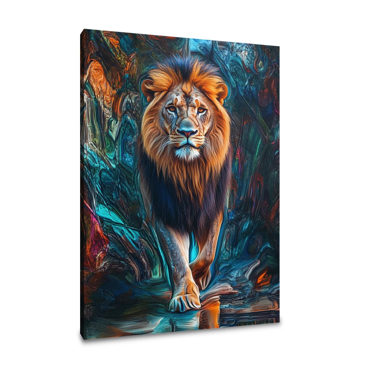 Regal Reflection Lion Canvas