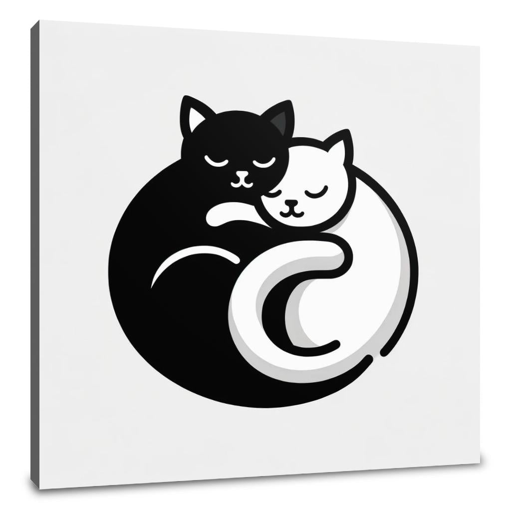Cuddling Cats Canvas
