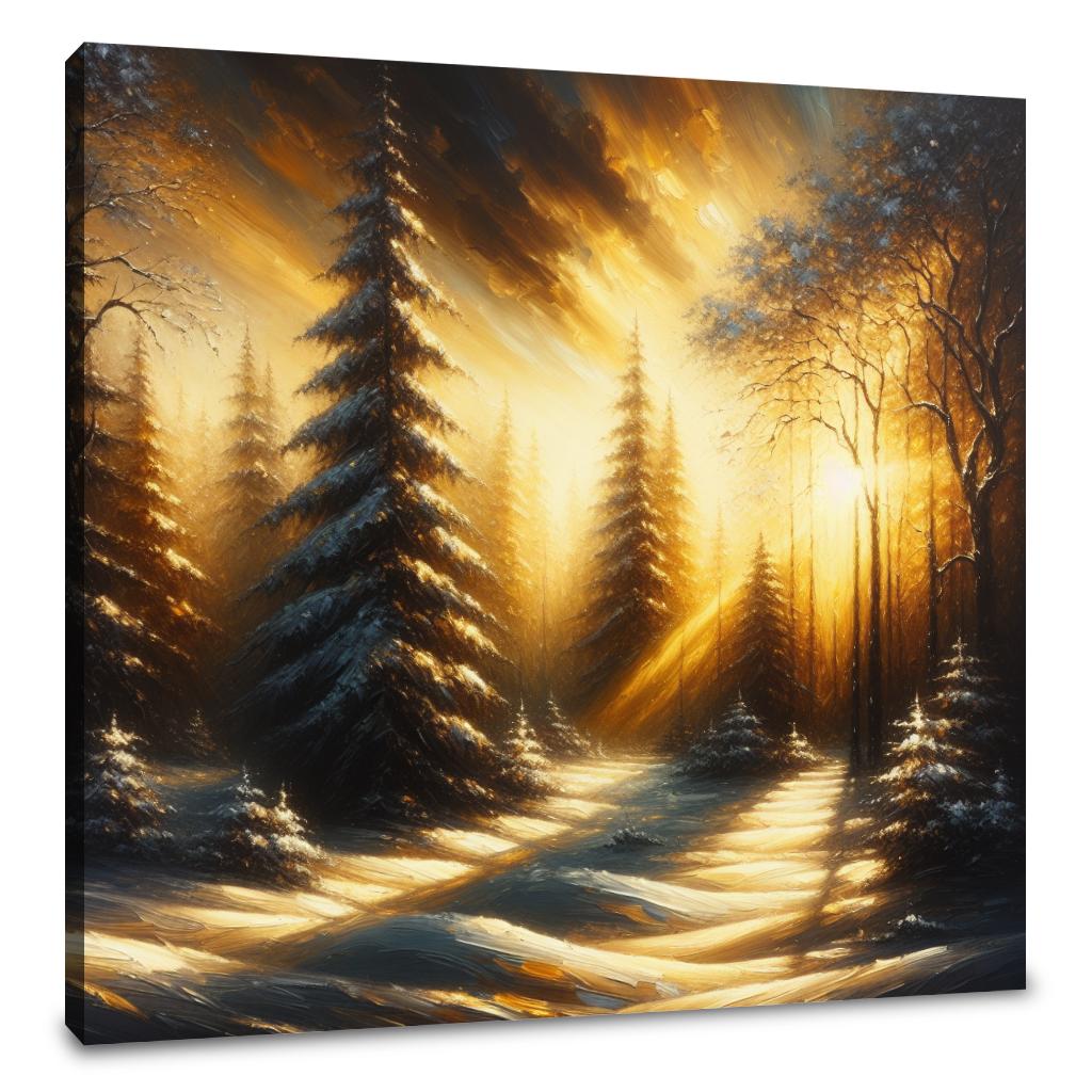 Golden Hour Winter Nostalgia Canvas