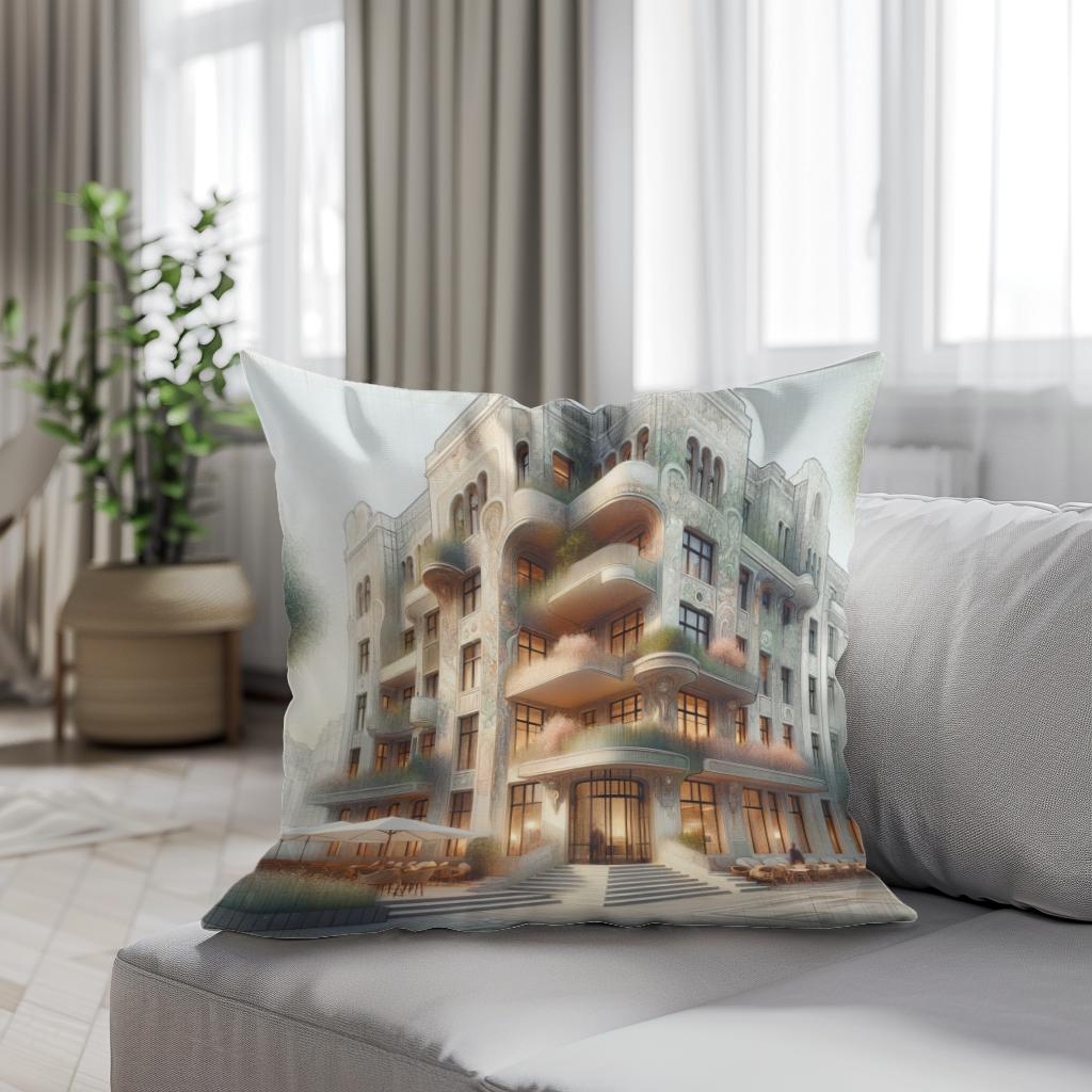 Art Nouveau Harmony Cotton Cushion