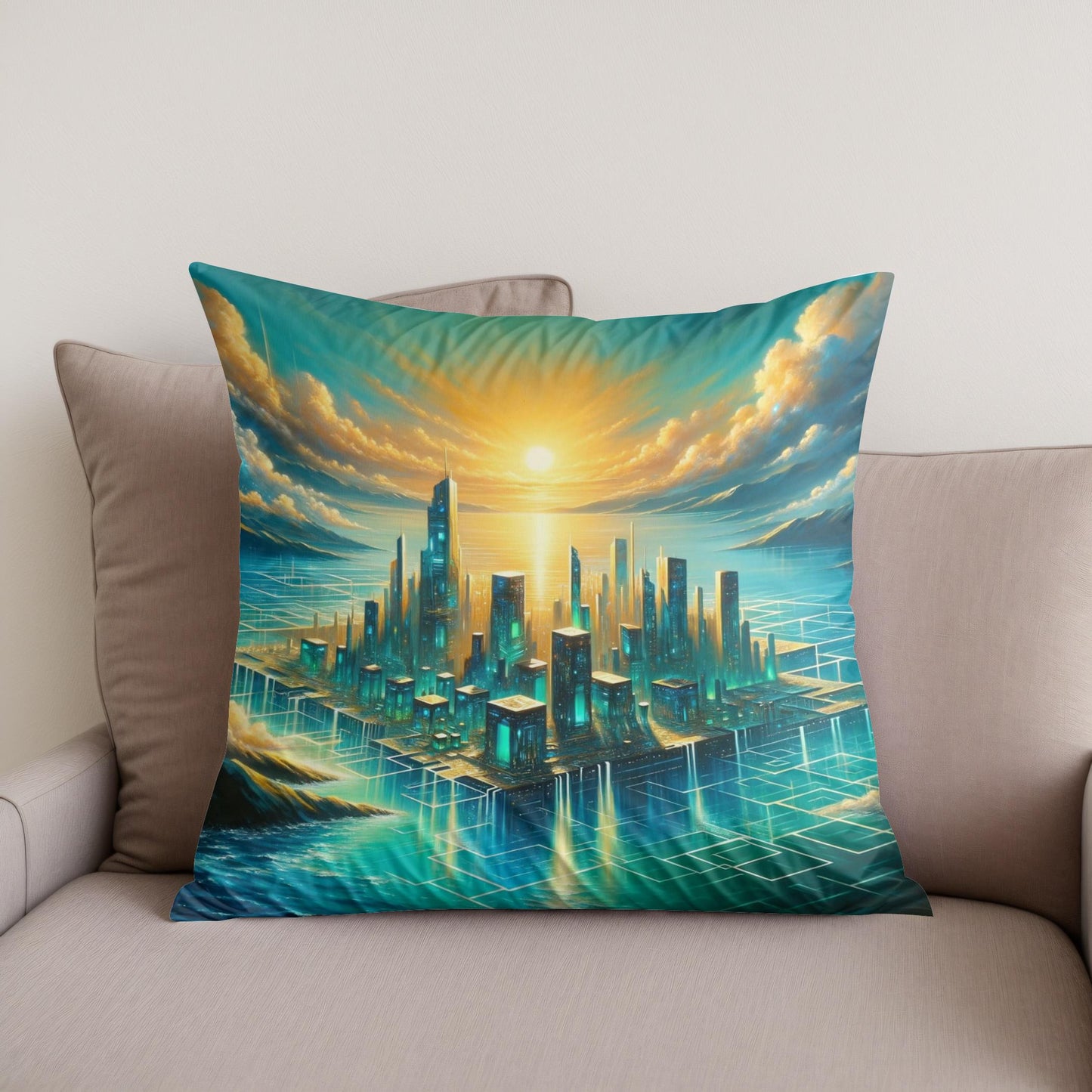Atlantis Reawakened Cotton Cushion