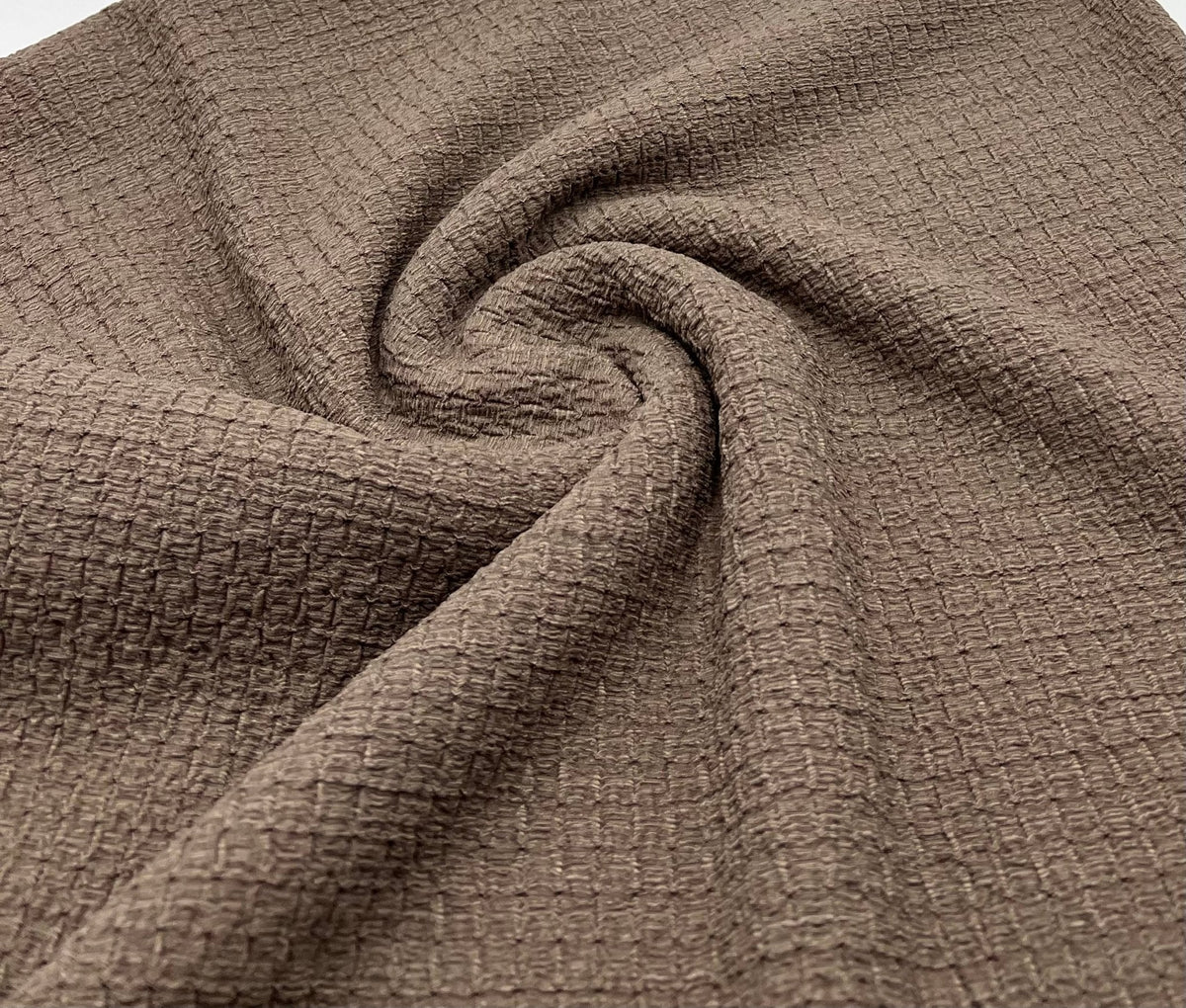 Mocha Nacho Soft Textured Stretch Fabric