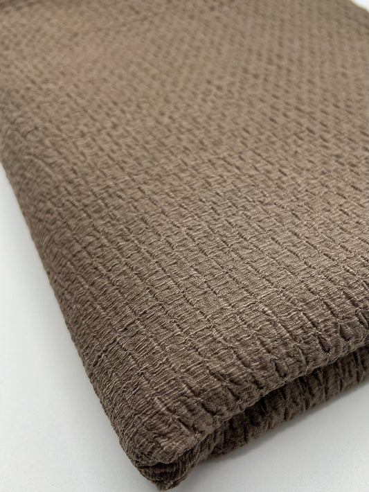 Mocha Nacho Soft Textured Stretch Fabric