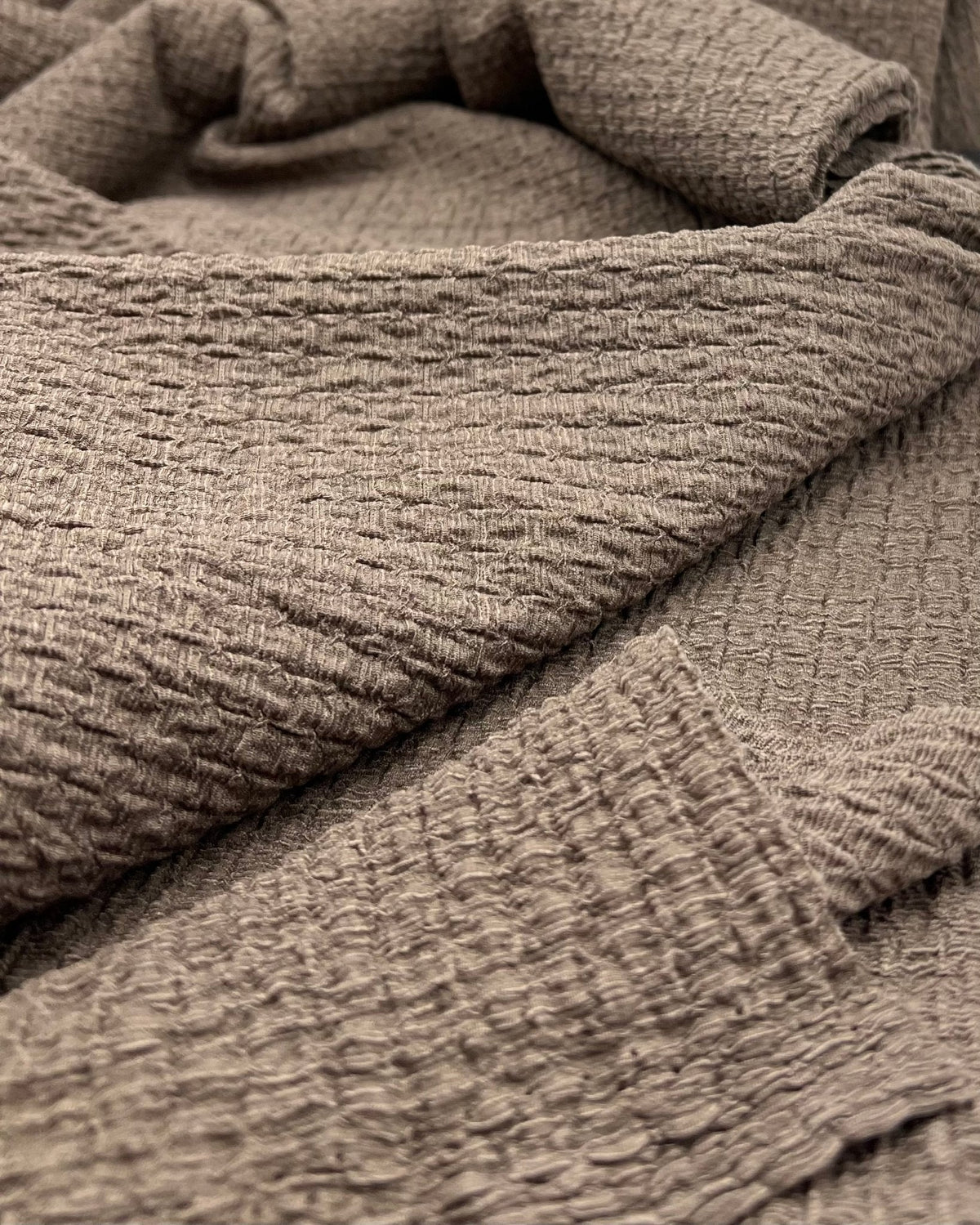 Mocha Nacho Soft Textured Stretch Fabric