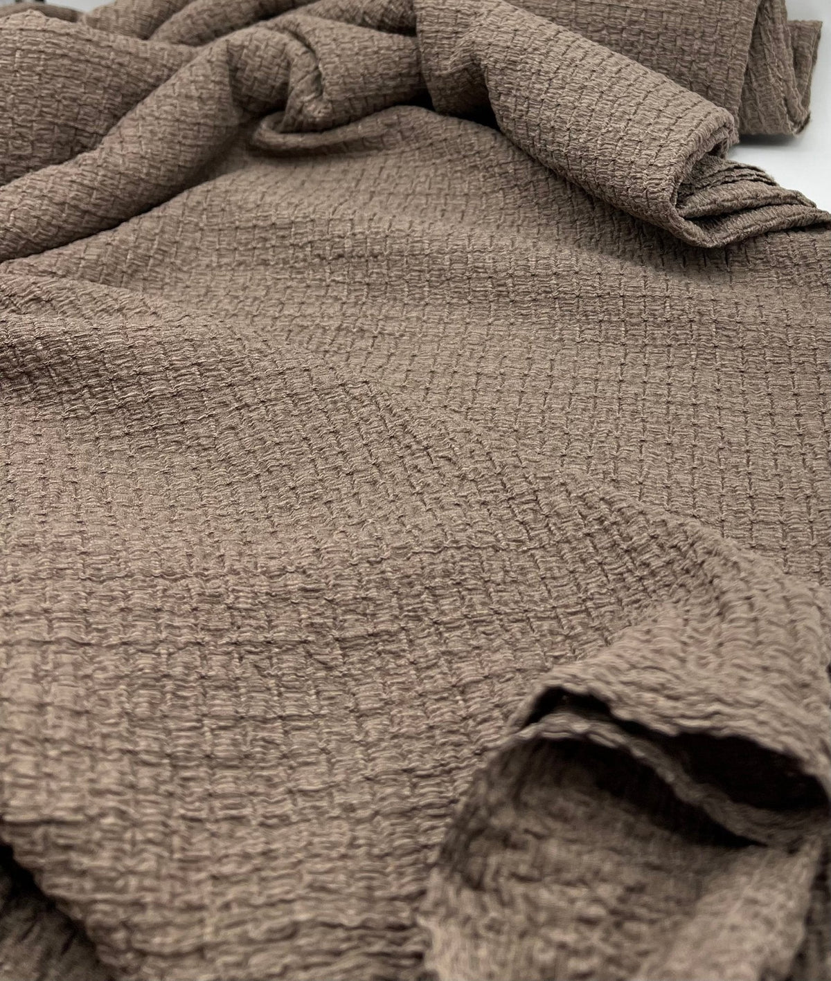 Mocha Nacho Soft Textured Stretch Fabric