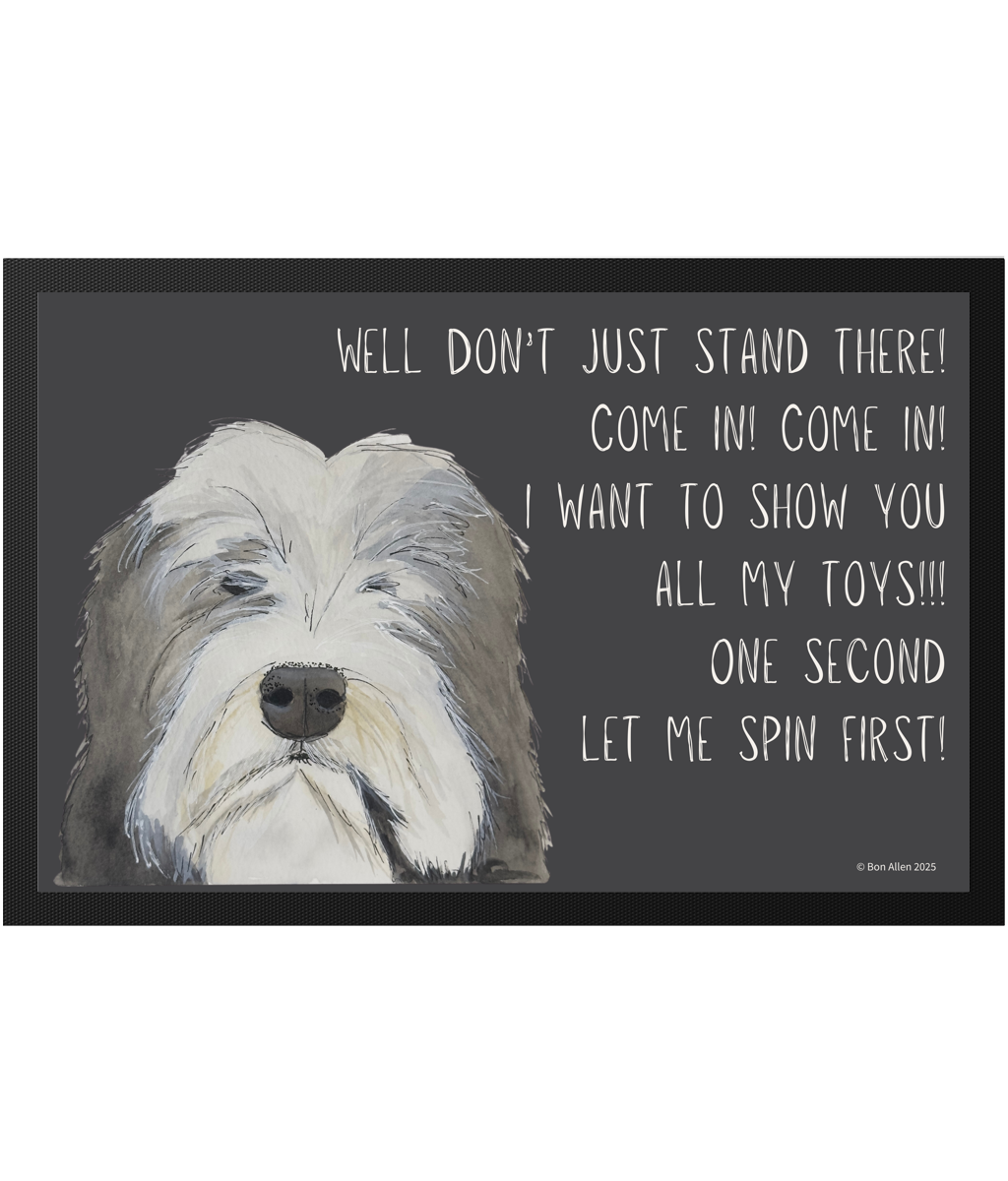 Welcome (Mat) to the Hairicane: Bearded Collie Style!