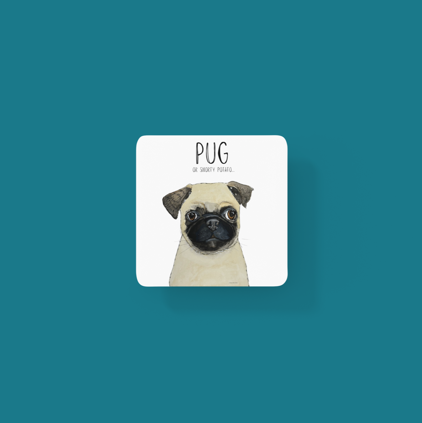 Pug Coaster Set – Pack of 4 for Pug Lovers!