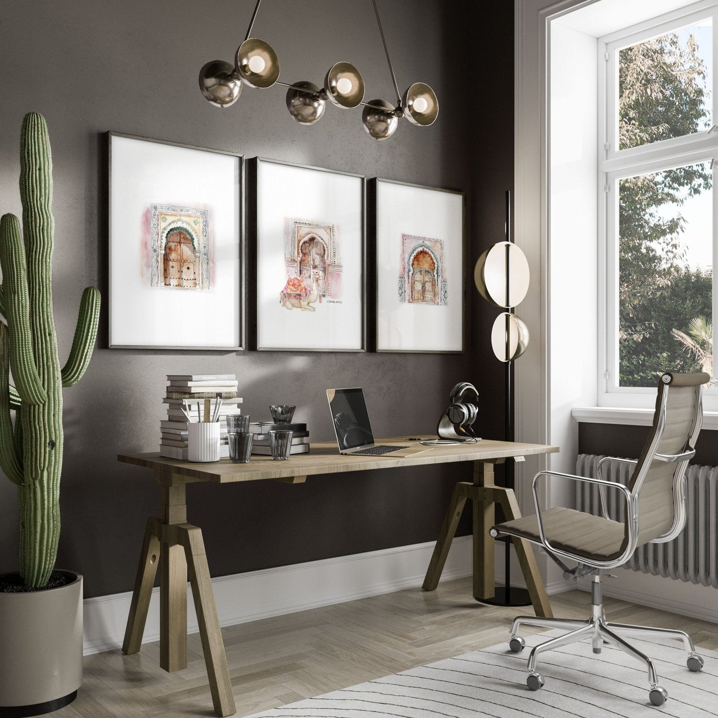 Modern Artwork For Walls | Set of 3 Moroccan Inspired Wall art Prints