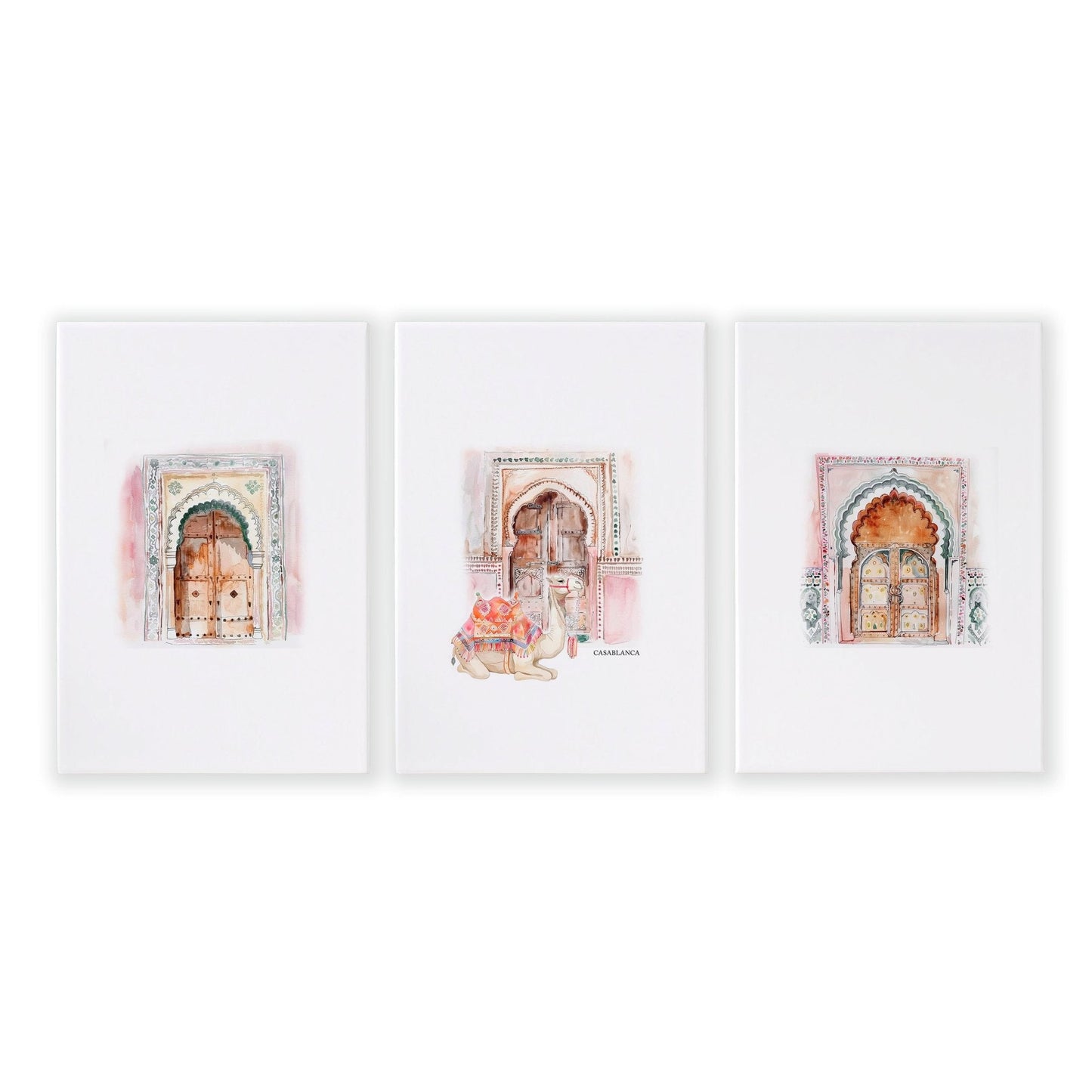 Modern Artwork For Walls | Set of 3 Moroccan Inspired Wall art Prints