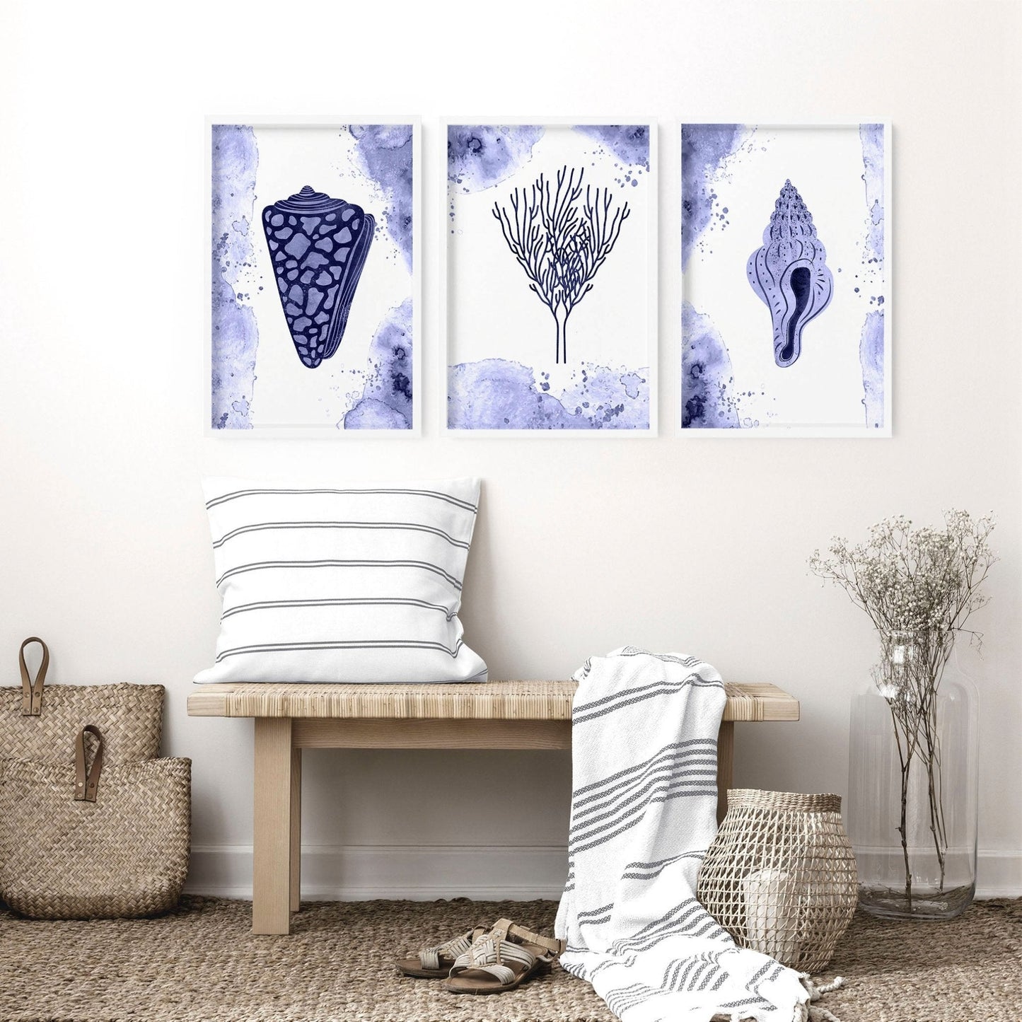 Pictures for living room walls | Set of 3 wall art prints
