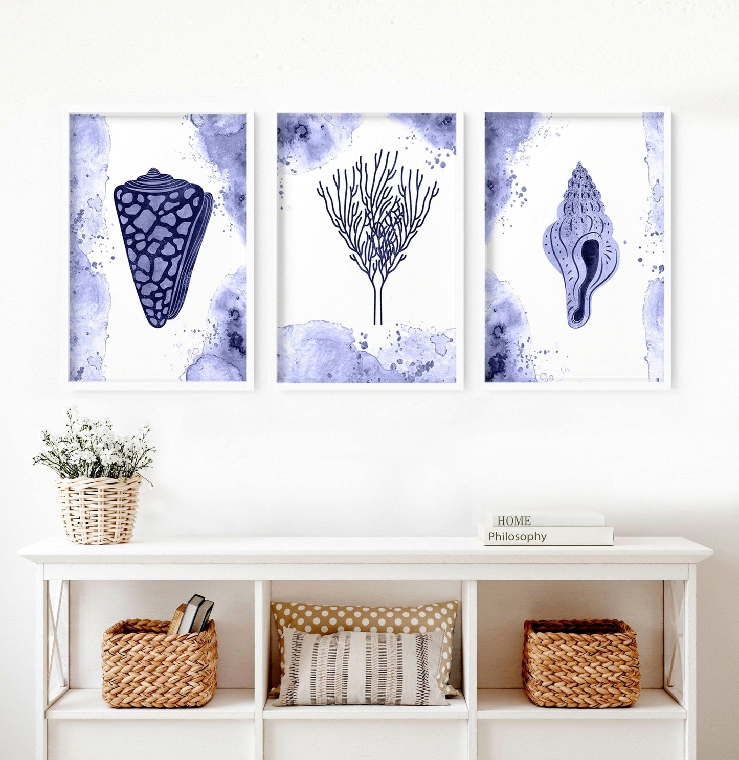Pictures for living room walls | Set of 3 wall art prints