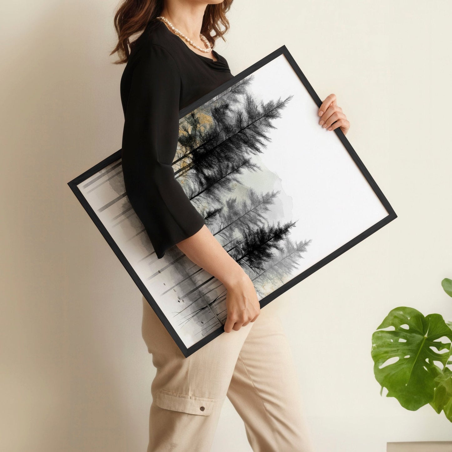 Modern Living Room Wall Art | Set of 3 Asian Inspired Wall art Prints