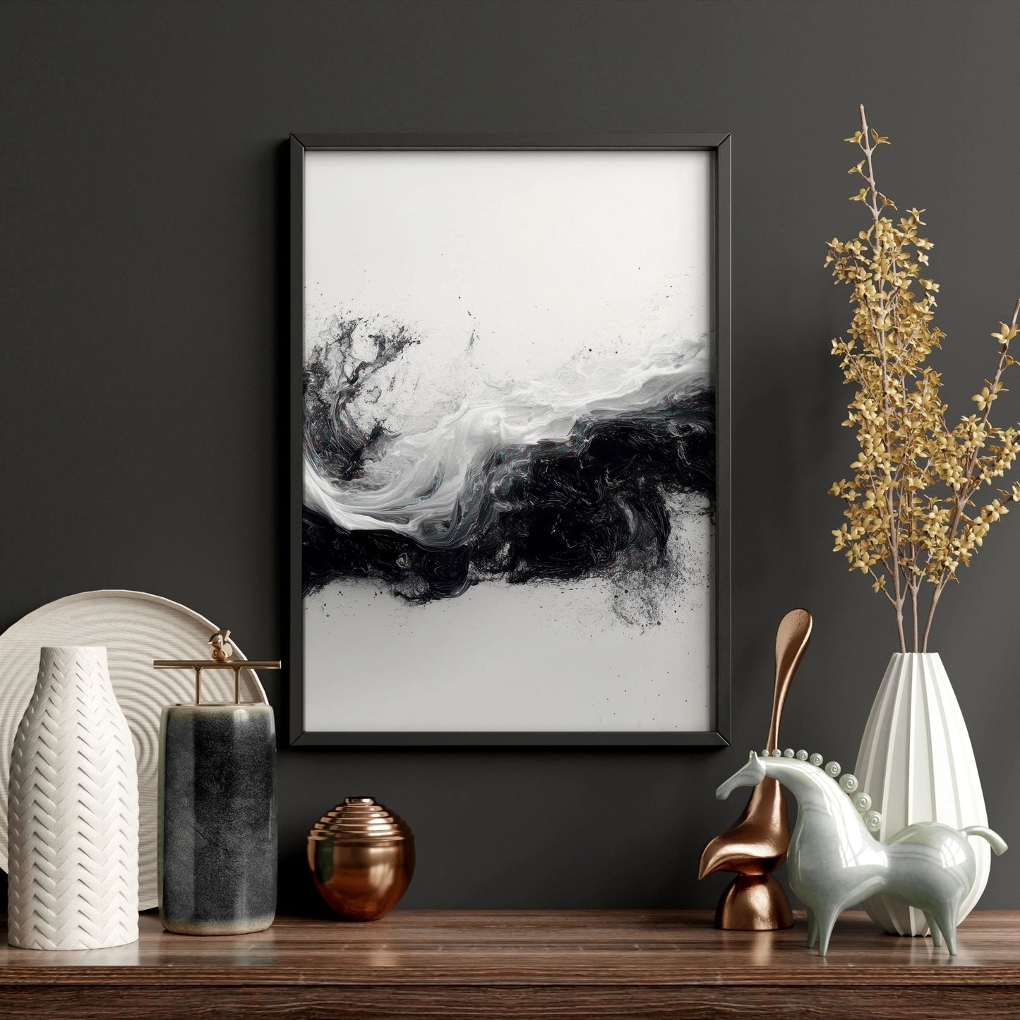 Modern Wall Art For Living Room | Set of 3 Asian Inspired Wall art Prints