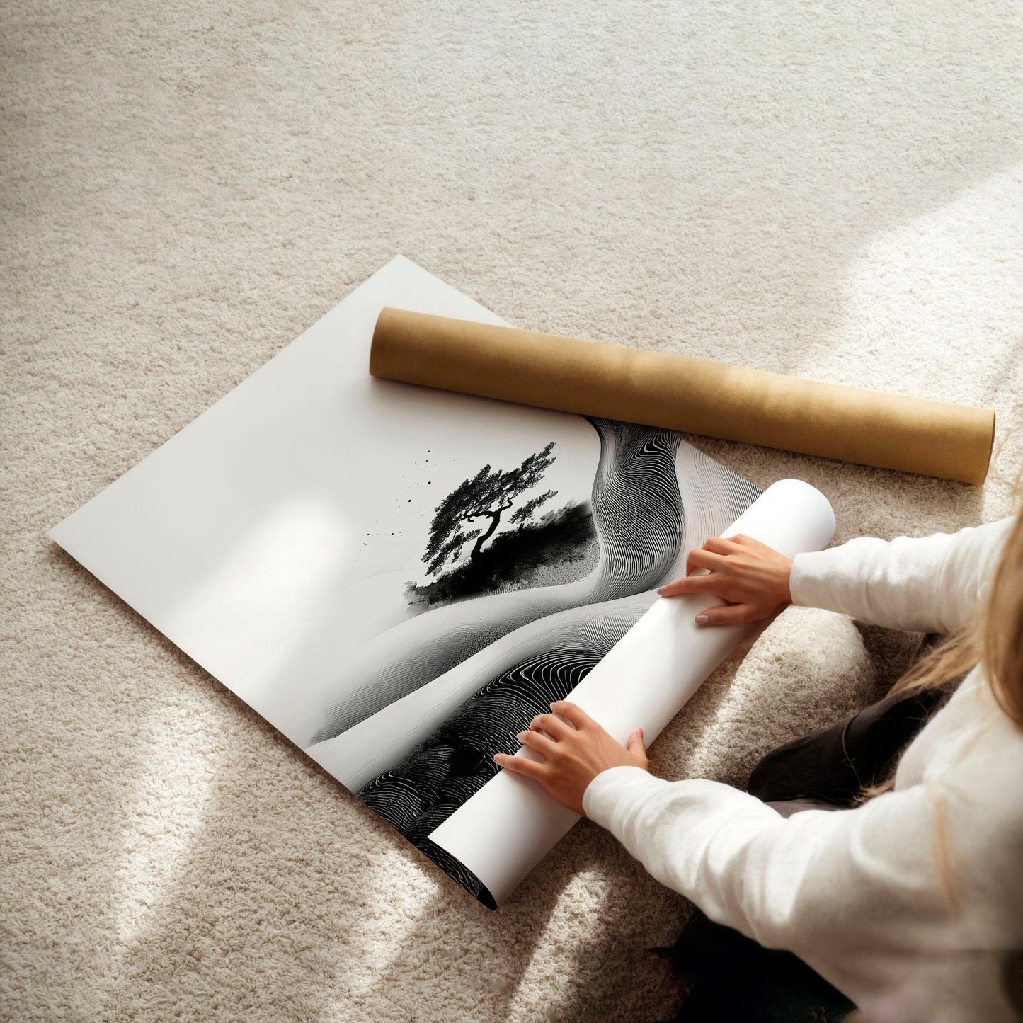 Modern Wall Art Living Room | Set of 3 Asian Inspired Wall art Prints