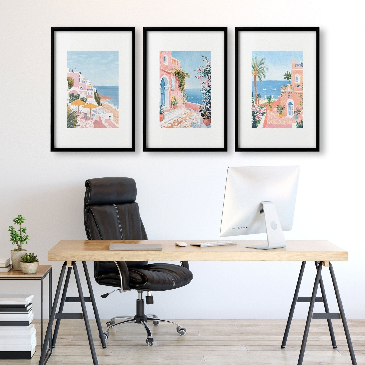 Modern Wall Decor Art | Set of 3 Beach Decor Wall art Prints