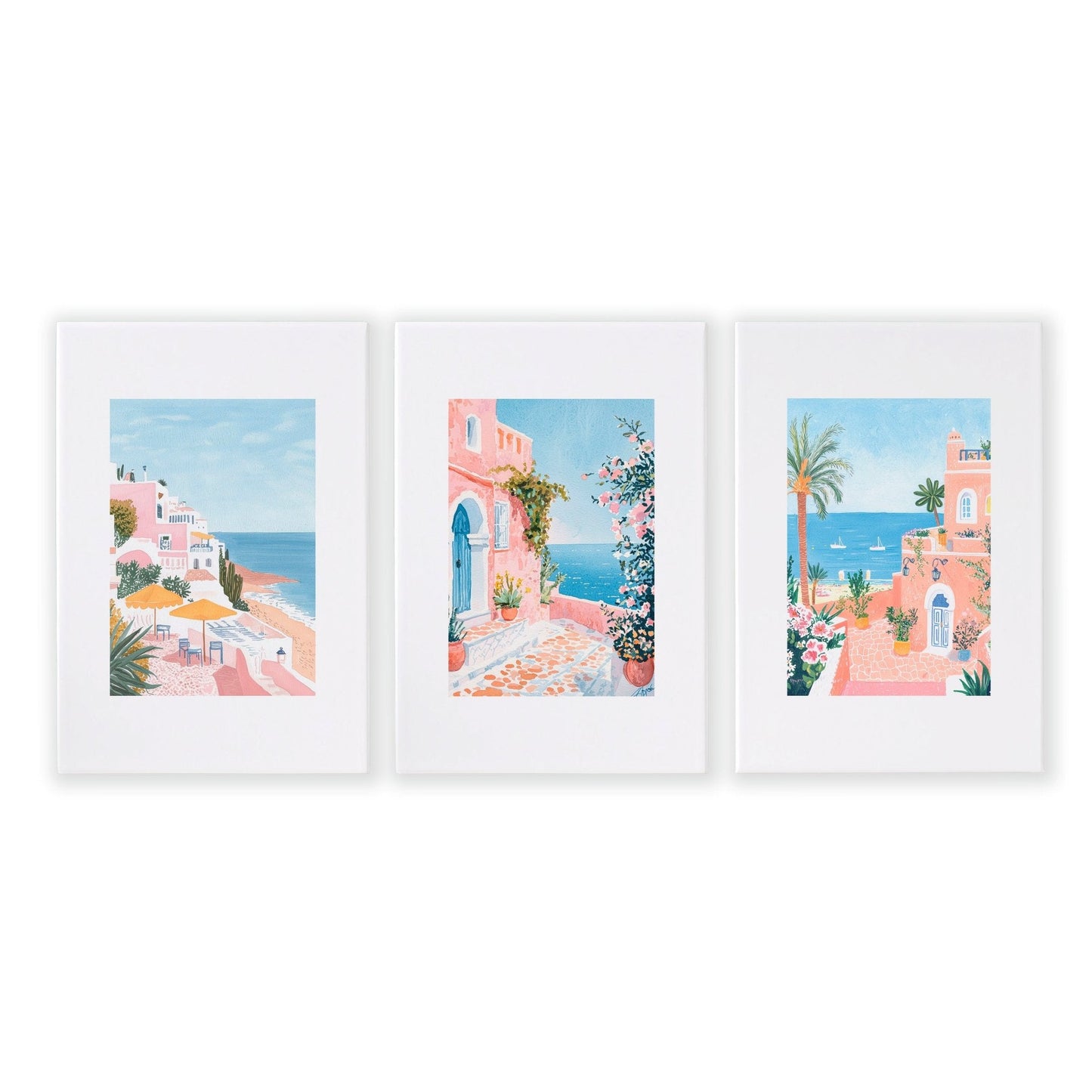 Modern Wall Decor Art | Set of 3 Beach Decor Wall art Prints