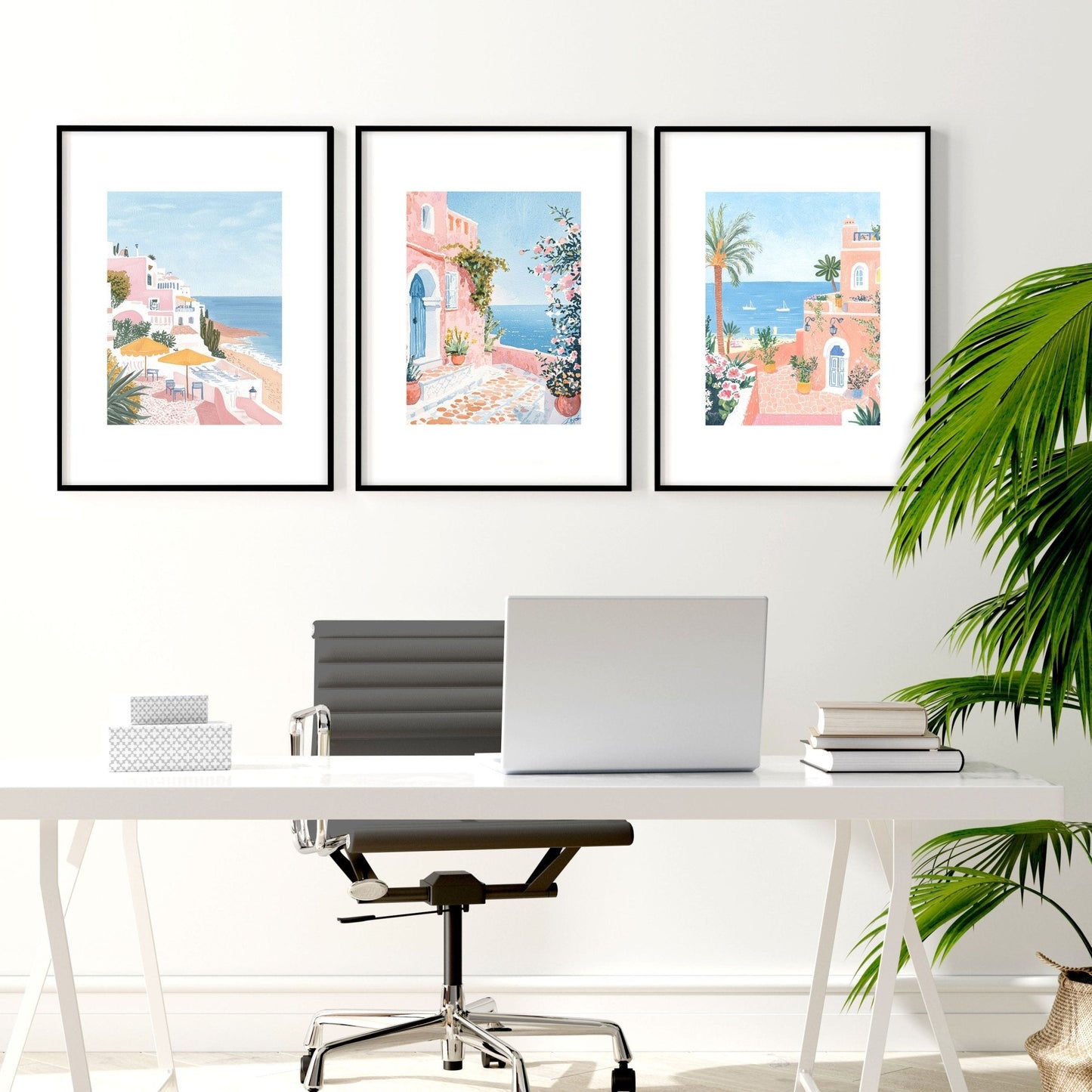Modern Wall Decor Art | Set of 3 Beach Decor Wall art Prints