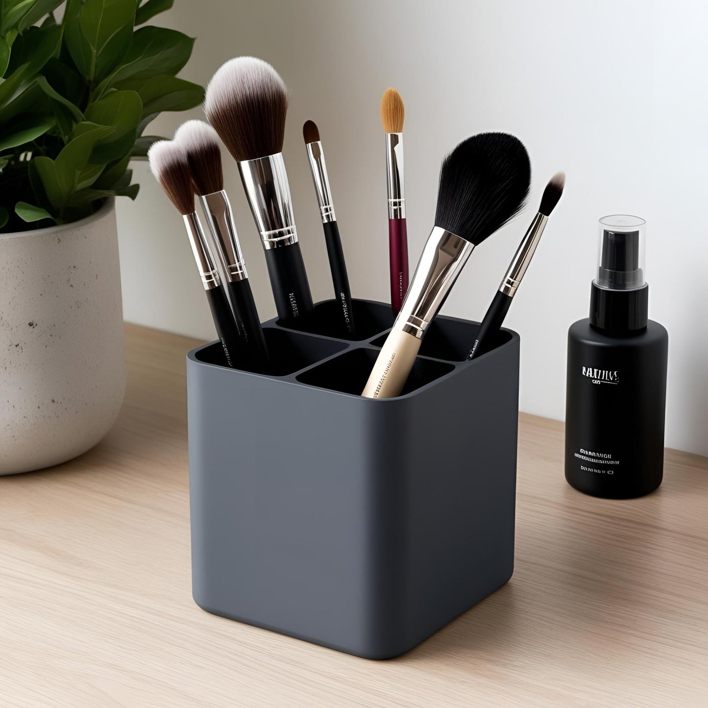 Modern 4-Compartment Organiser - Makeup Brushes, Pens & Office Supplies