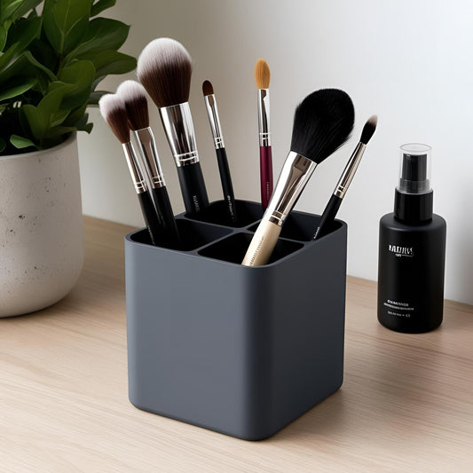 Modern 4-Compartment Organiser - Makeup Brushes, Pens & Office Supplies