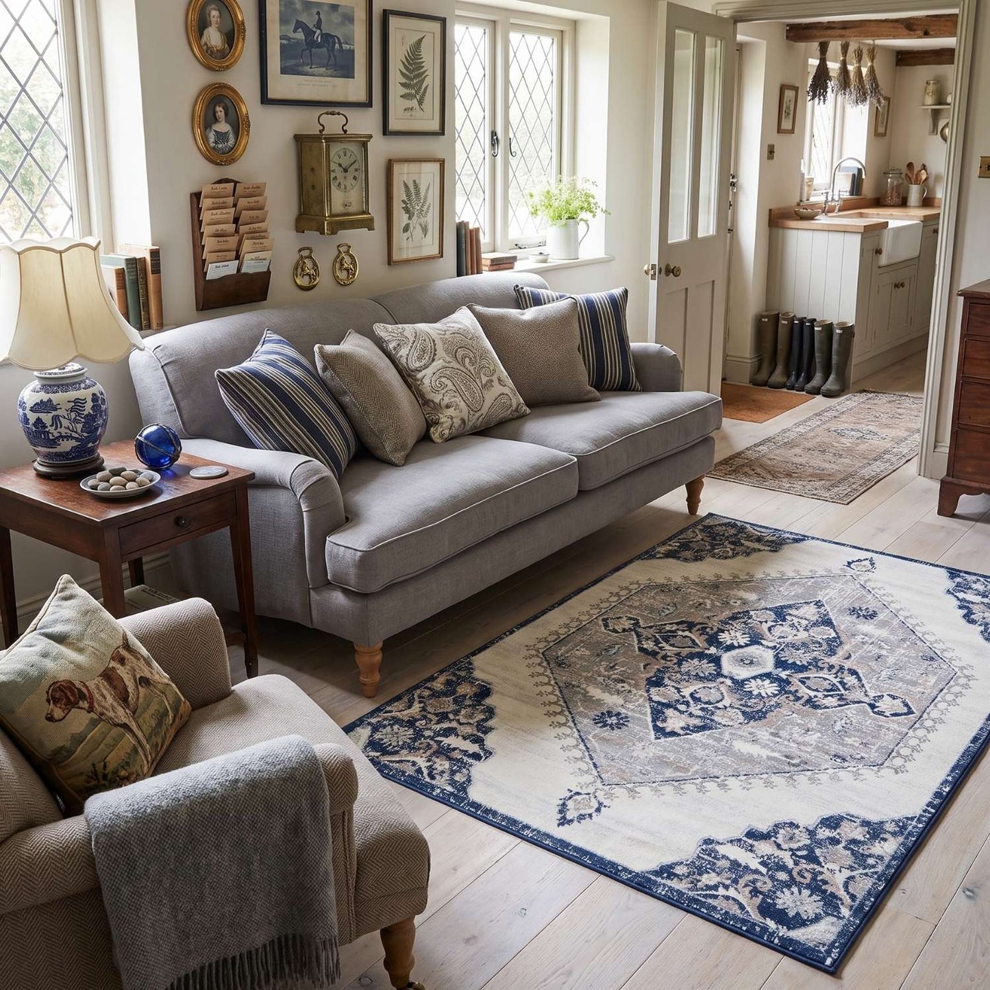 Montana Vintage Navy Rugs | 4020