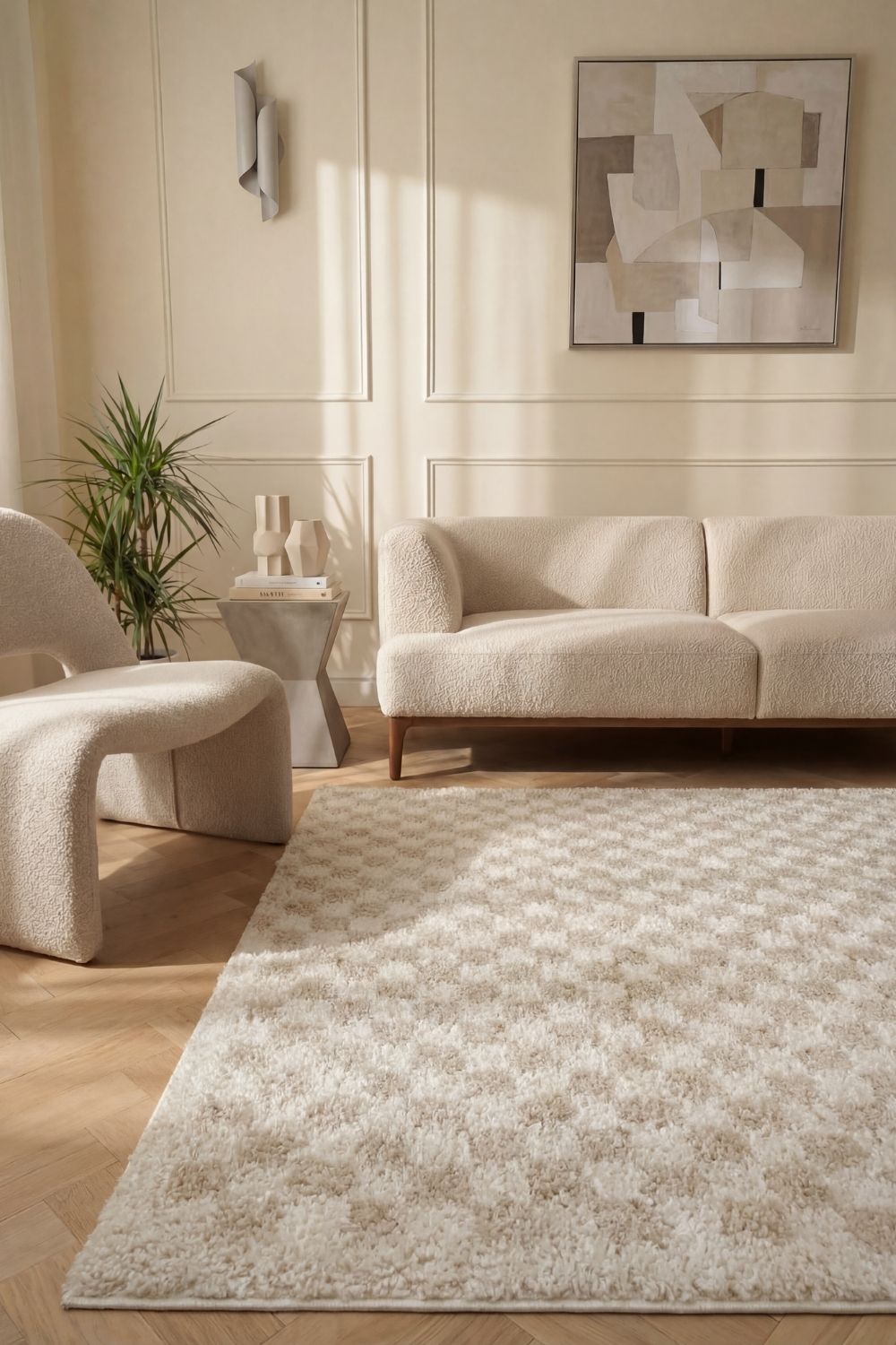 Moodi Shaggy Light Beige Nomari Rug