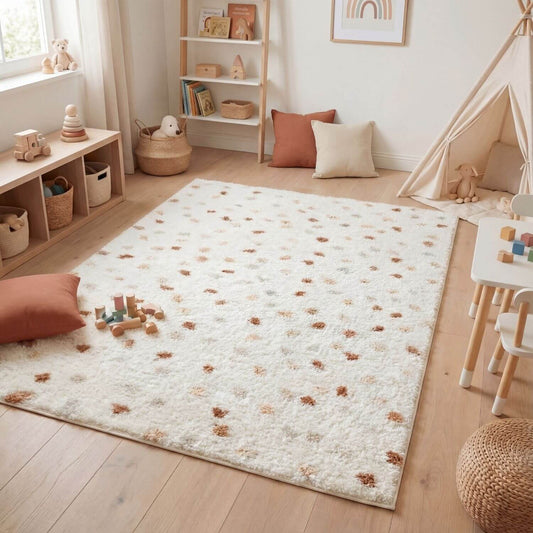 Moodi Shaggy Cream/Terra Biscotti Rug